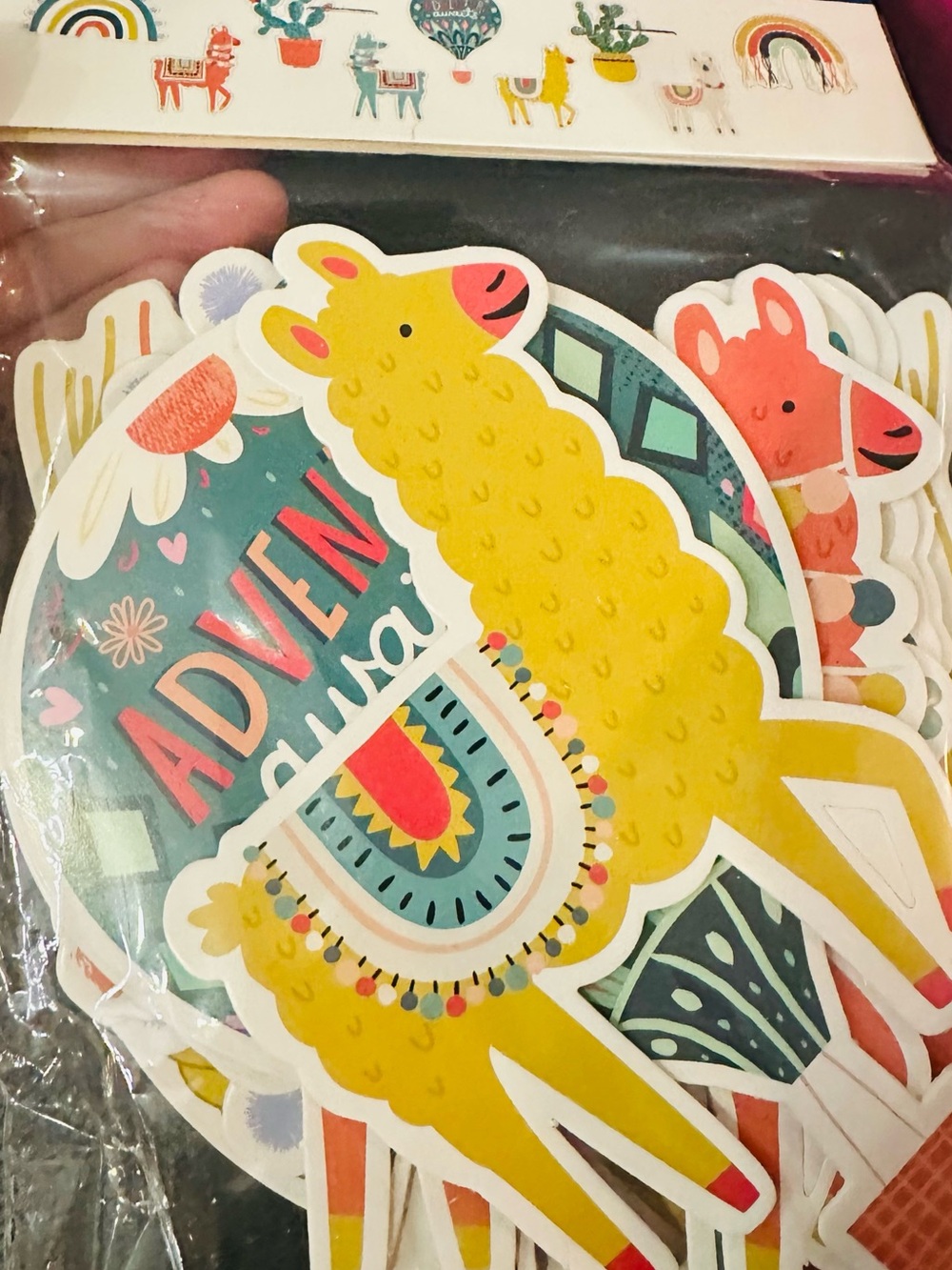 Yellow Llama Cutouts Pack — Adventure Design- 36 pieces